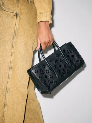 Paloma Spiked Grained Calf Leather Bag