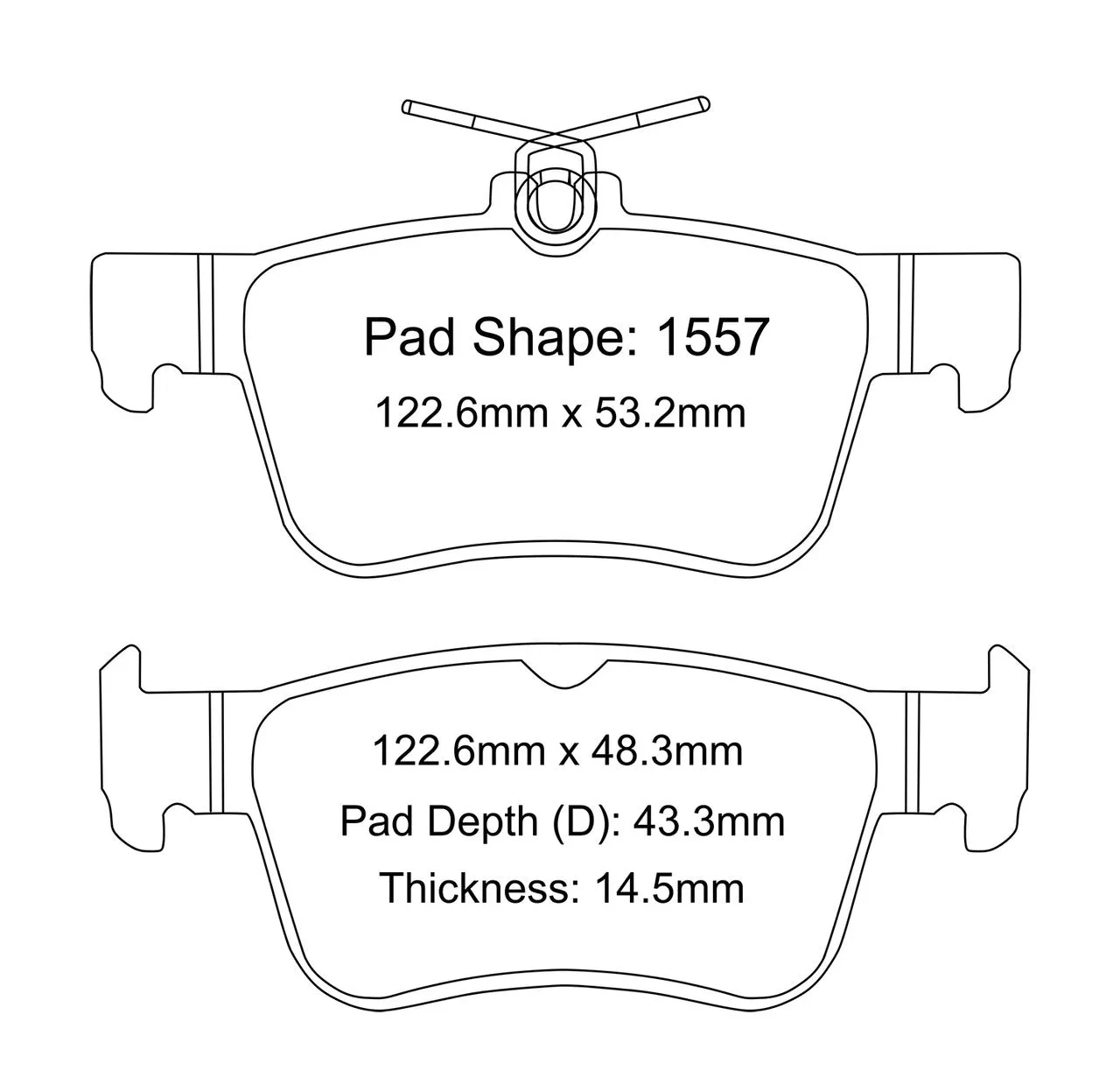 Paragon PBP1557 Brake Pads