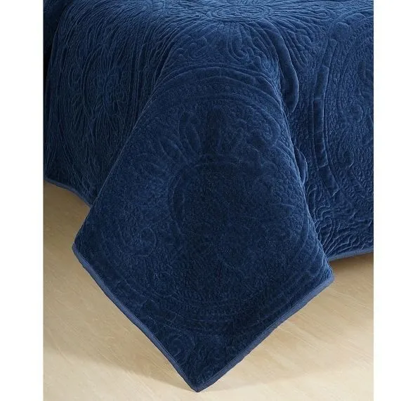 Park Avenue Charlotte Cotton Velvet Quilted Comforter Set