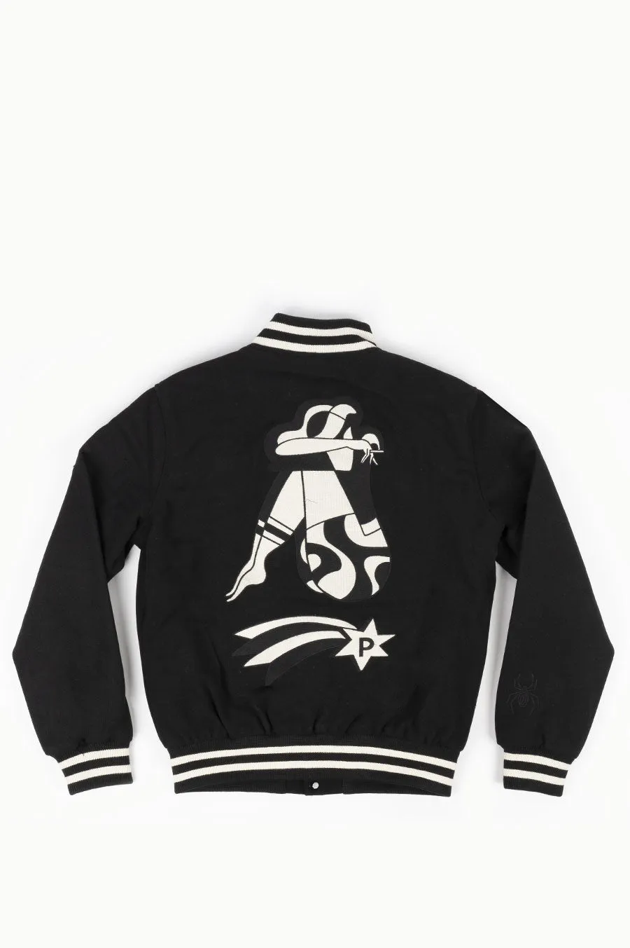 PARRA CLOUD VARSITY JACKET BLACK