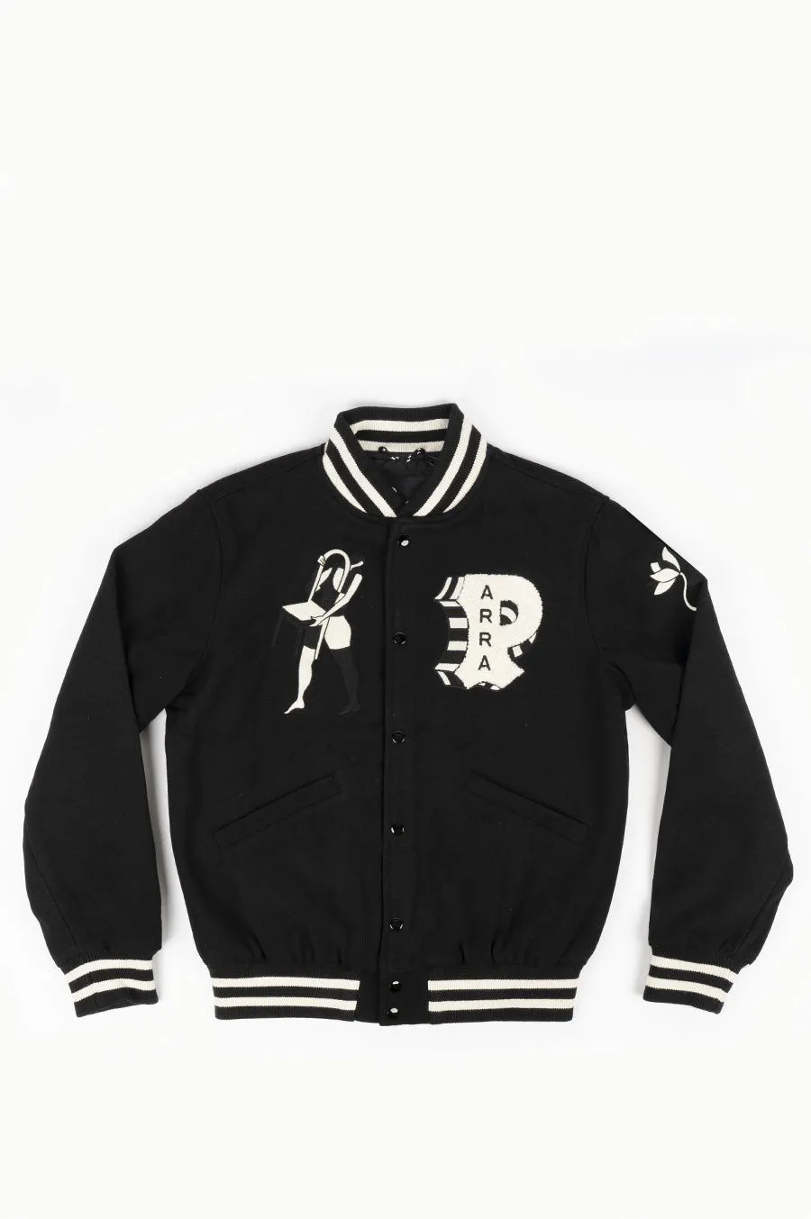 PARRA CLOUD VARSITY JACKET BLACK