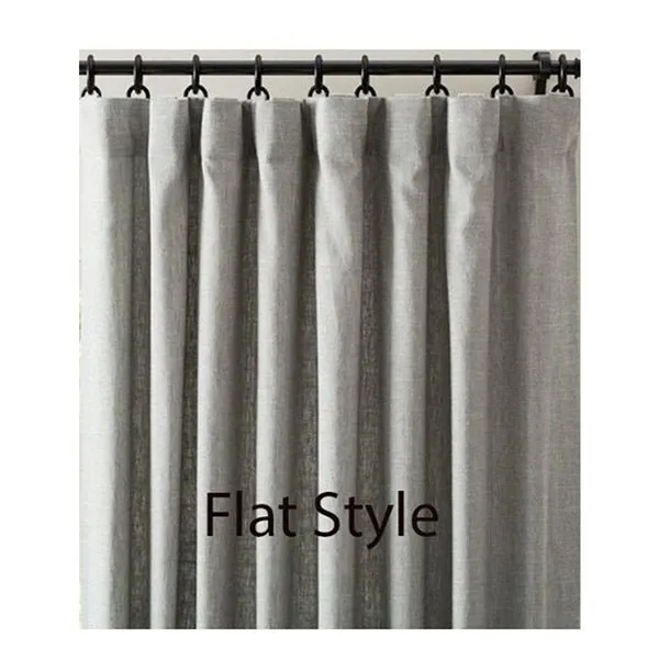 Patchwork Border Curtains - Color Block Curtains - Set of 2