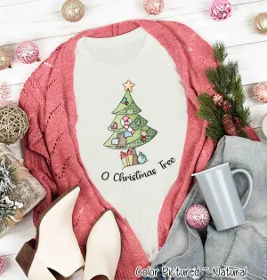 Patchwork O Christmas Tree Christmas Tee