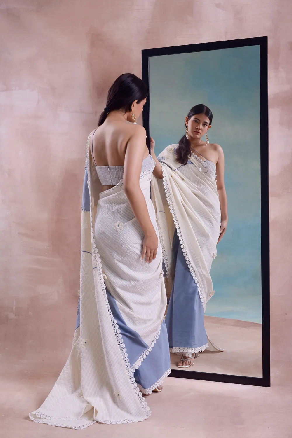 Patchwork Saree Set