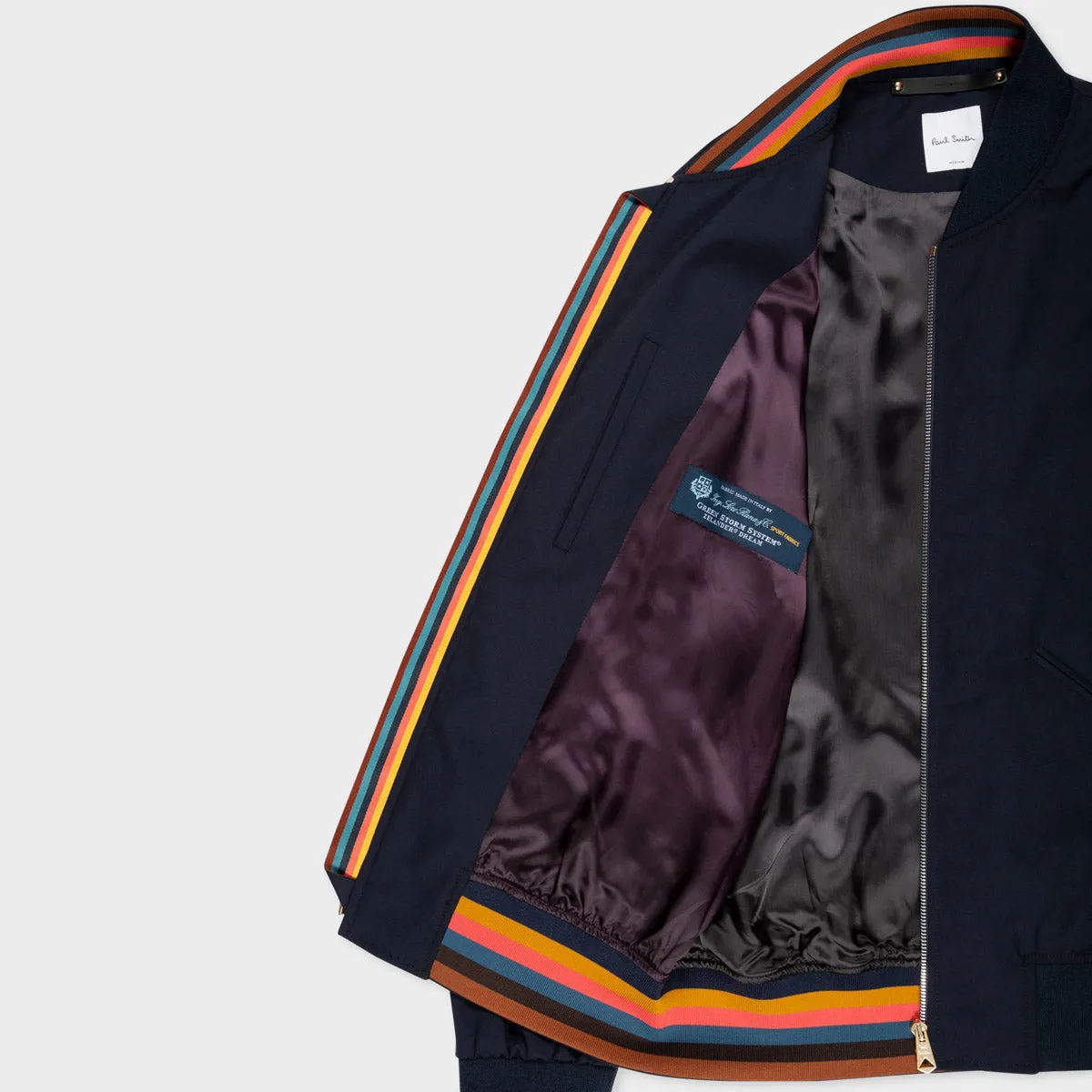 Paul Smith - Loro Piana Storm System Bomber Jacket in Navy