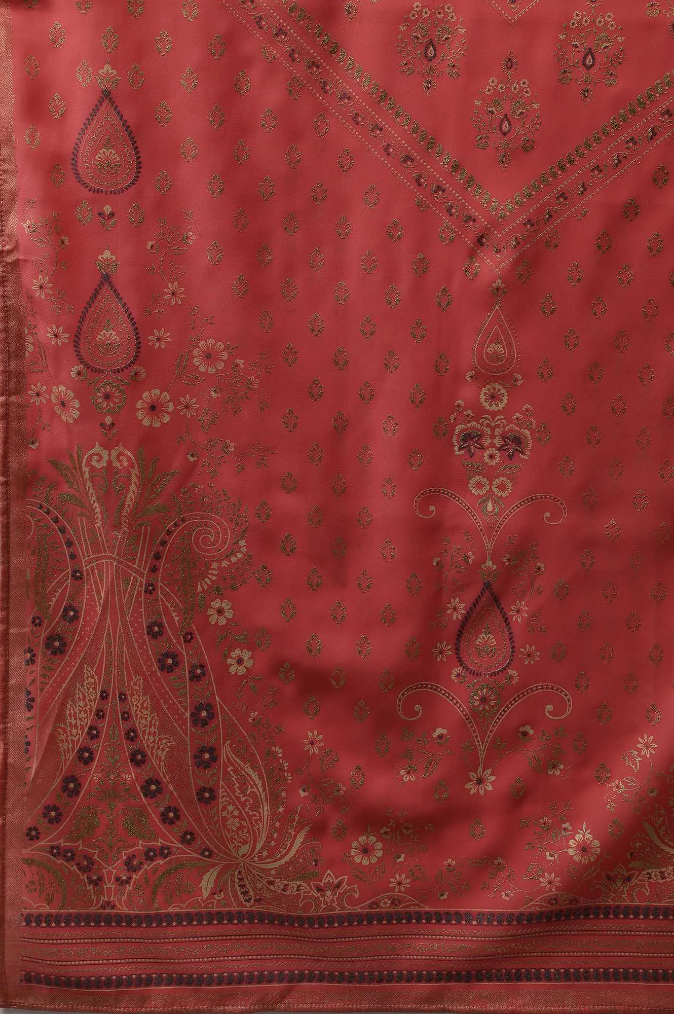 Peach Printed Dupatta