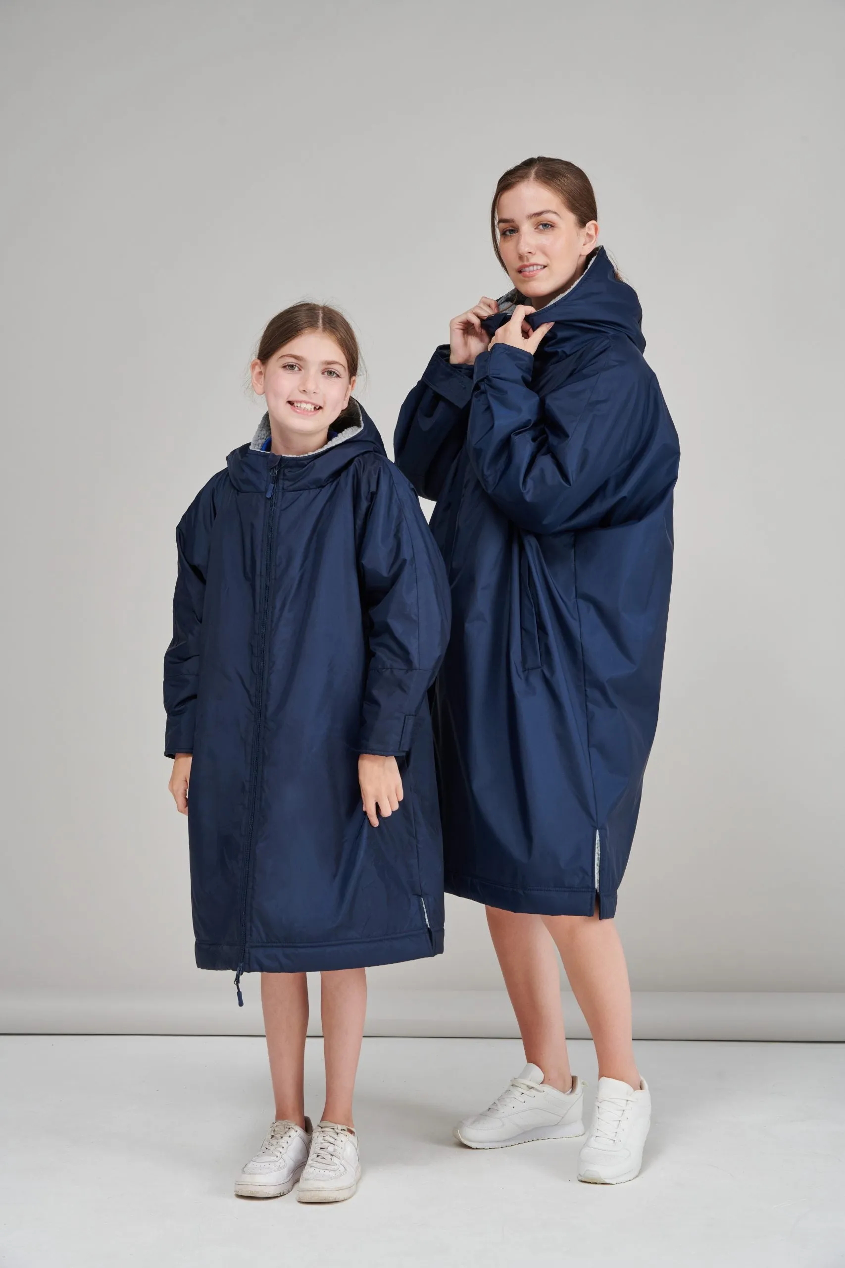 Personalised All-Weather Robe Equestrian Long Coat - Better Together (2 Horses) Design