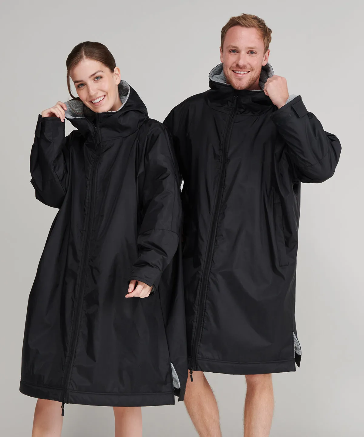 Personalised All-Weather Robe Equestrian Long Coat - Better Together (2 Horses) Design