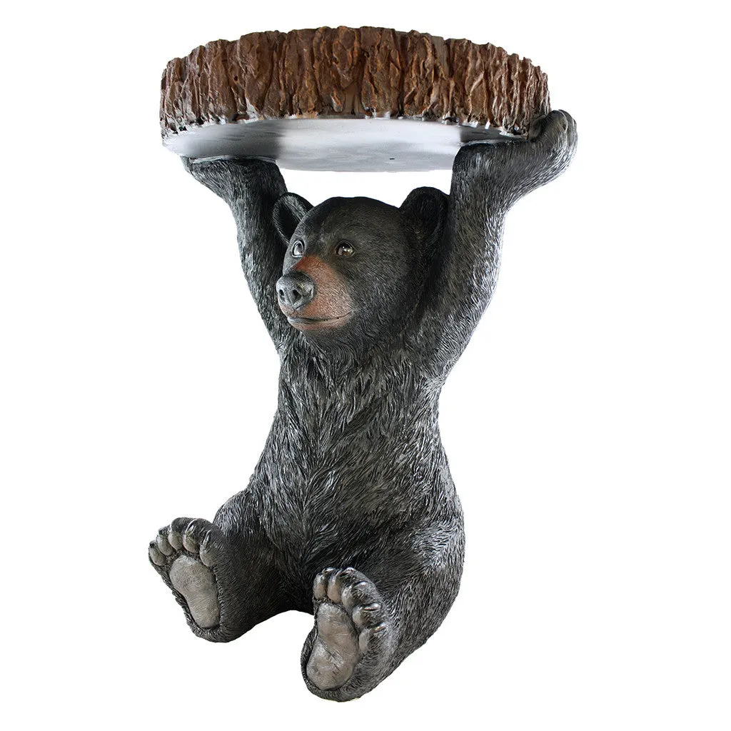 Pine Ridge Black Bear Table - 24" Tall Beautifully Hand-painted and Crafted Life-like Intricate Bear Polyresin For Nature and Wildlife Lovers, Hunters and Outdoorsman - Great For Arts and Crafts