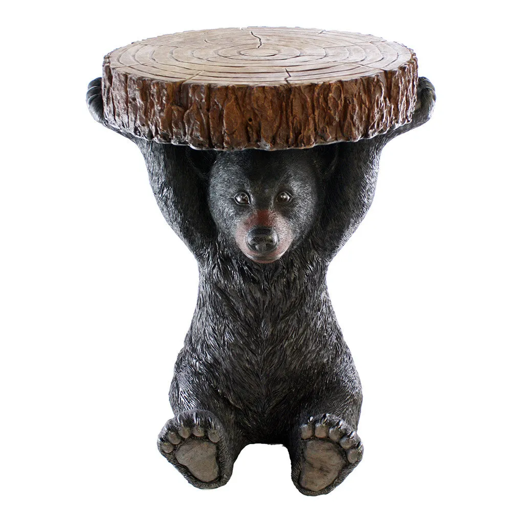 Pine Ridge Black Bear Table - 24" Tall Beautifully Hand-painted and Crafted Life-like Intricate Bear Polyresin For Nature and Wildlife Lovers, Hunters and Outdoorsman - Great For Arts and Crafts