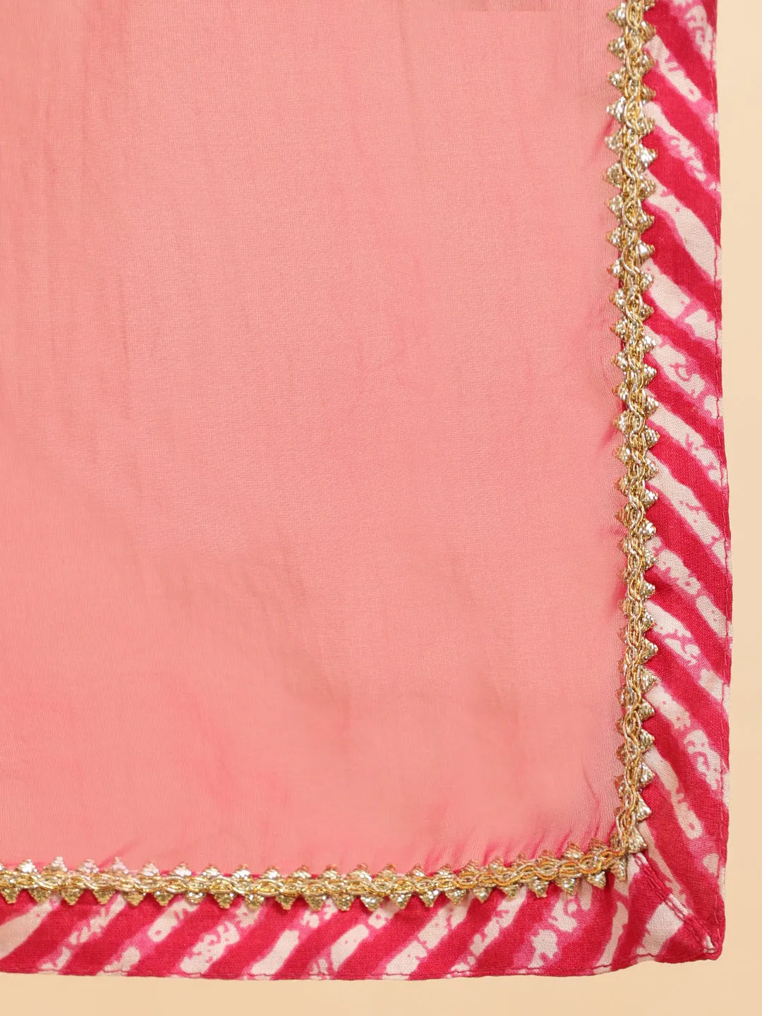 Pink Ethnic Motif Printed Anarkali Kurta Set With Dupatta