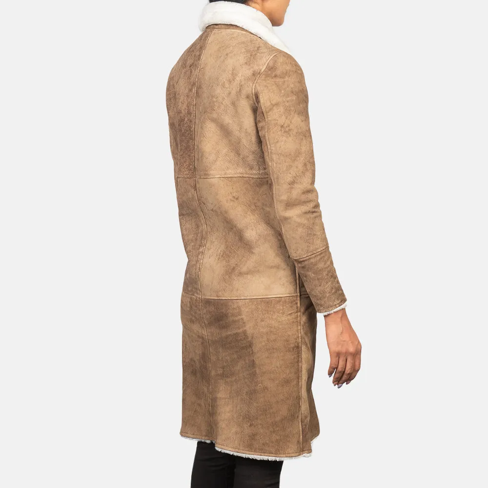 Plush Shearling Leather Coat