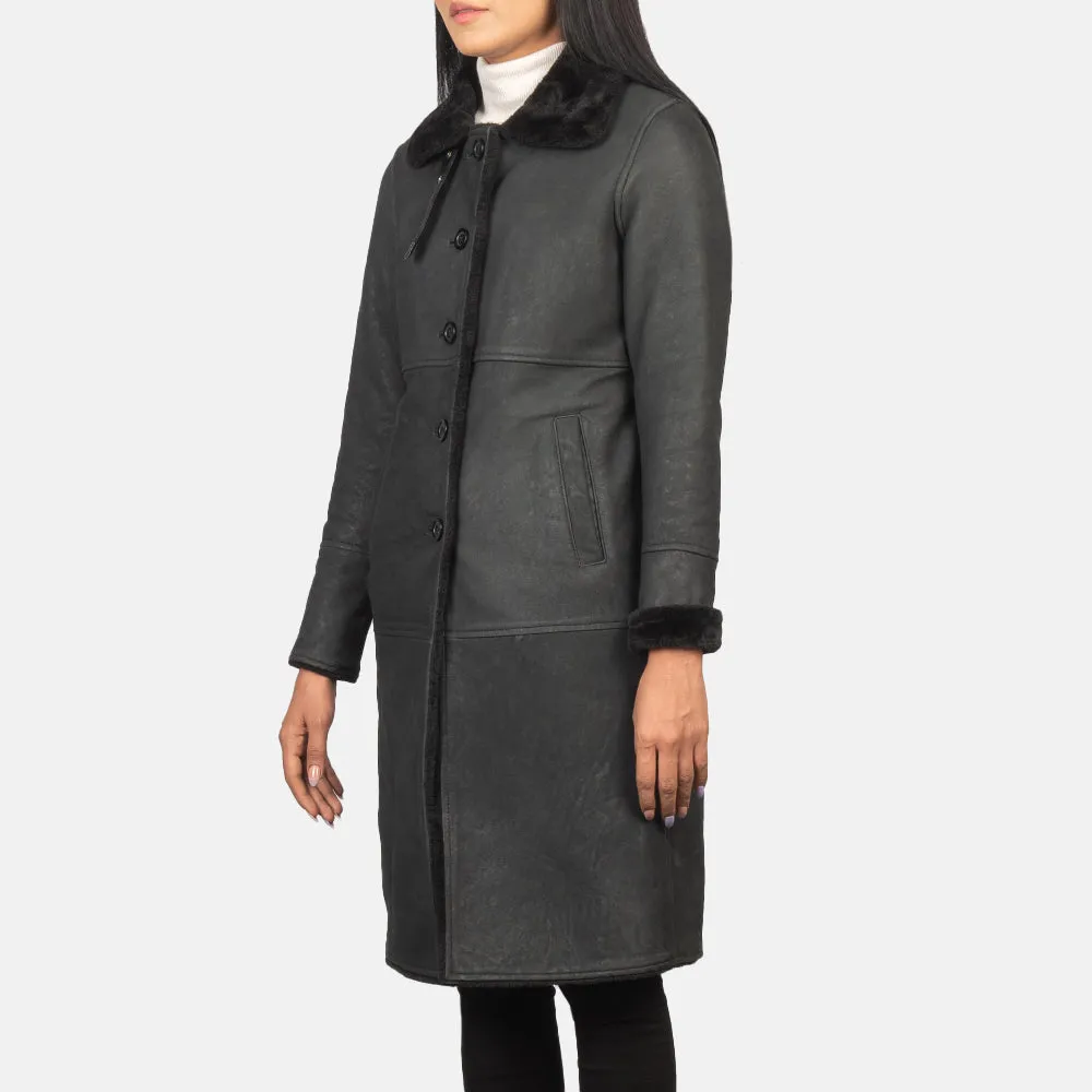 Plush Shearling Leather Coat