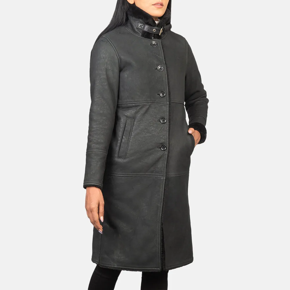 Plush Shearling Leather Coat