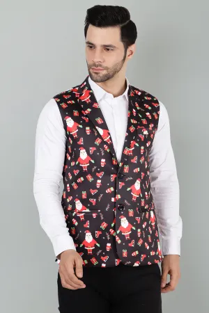 Polyester Cotton Christmas Multicolor Jacket Vest Waistcoat