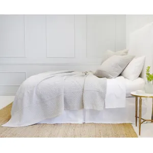 Pom Pom at Home Marseille Taupe Cotton Velvet Diamond Quilted Coverlet and Euro Shams ~ Available in Queen and King Sizes