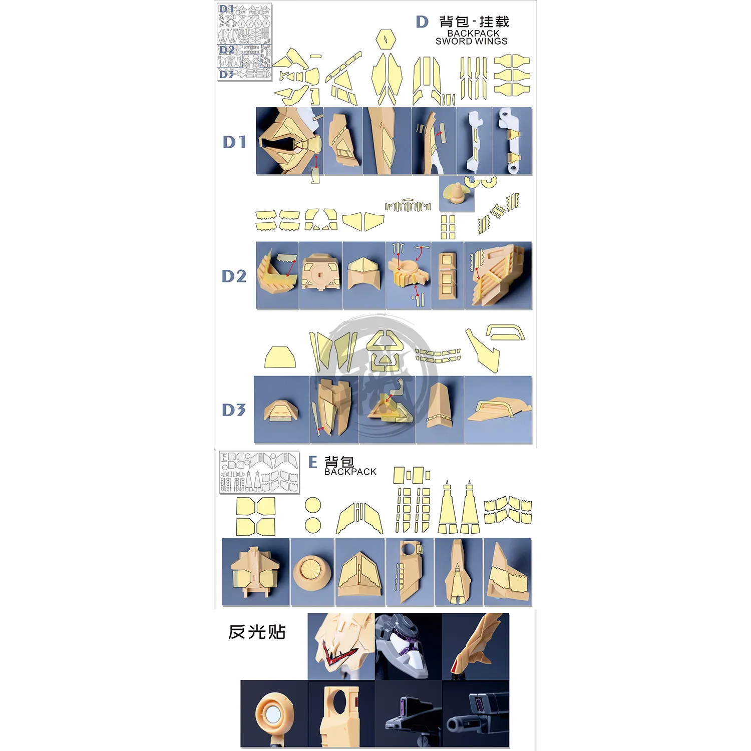 Pre-Cut Masking Tape for Yujiao Land Striker GN-X Resin Conversion Kit
