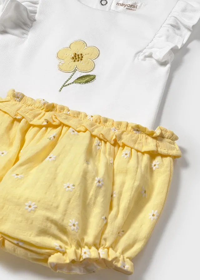 PRE ORDER - NEW SS25 Mayoral Baby Girls Shorts Set 1255 Sunny/70