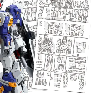 Precut Masking Tape for Stickler Studio's MG FA-78-3 Full Armour 7th Gundam Resin Conversion Kit