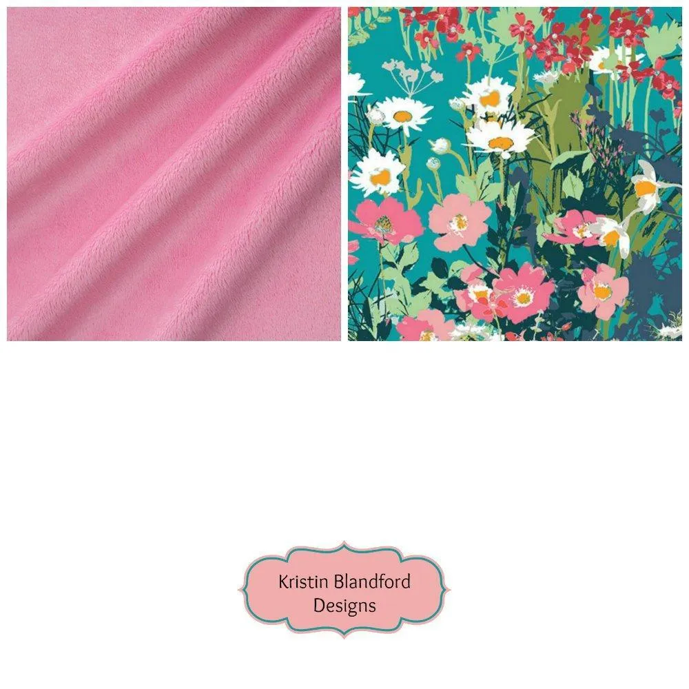 Quilt to Make, Floral Fabrics, Modern Quilt Pattern, Soft Minky, Beginner Sewing Project, Baby Girl Toddler Modern, Shower Gift Ideas, DIY