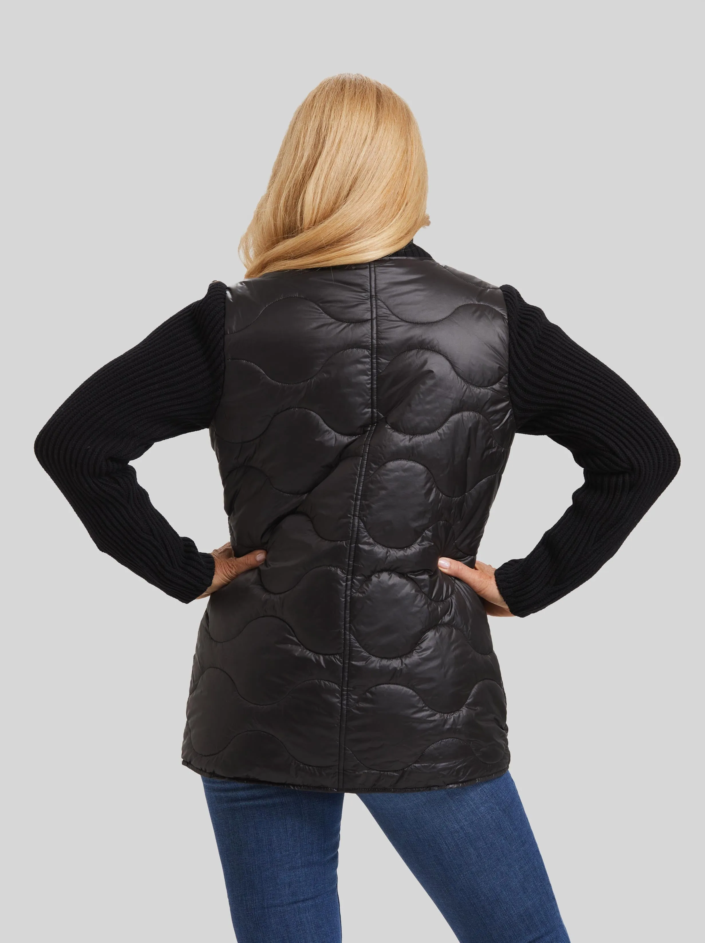 Quilted Go To's Quilted Knit Combo Jacket- FINAL SALE
