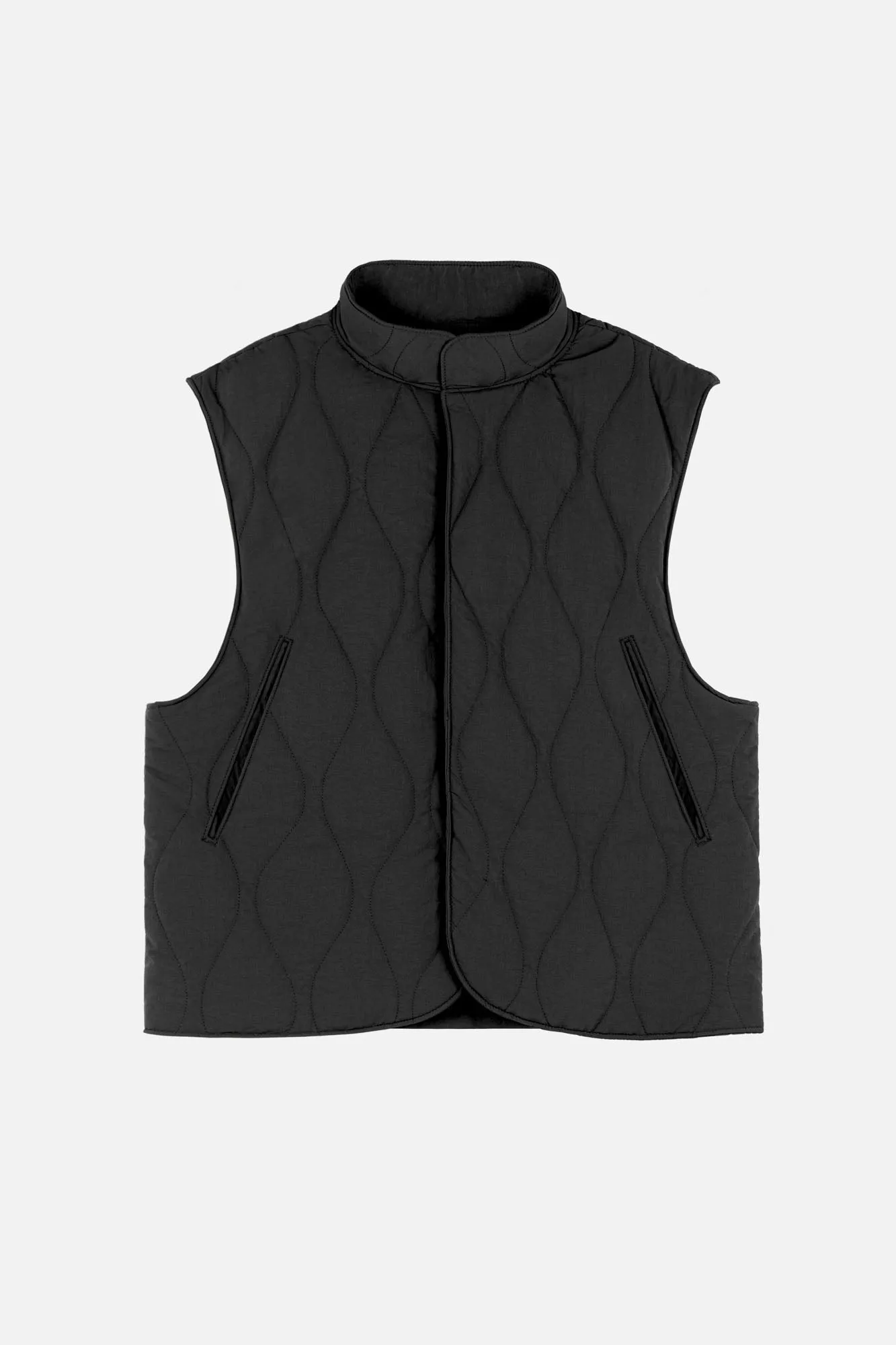 QUILTED VEST BLACK
