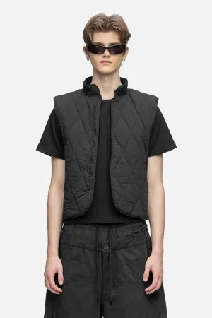 QUILTED VEST BLACK
