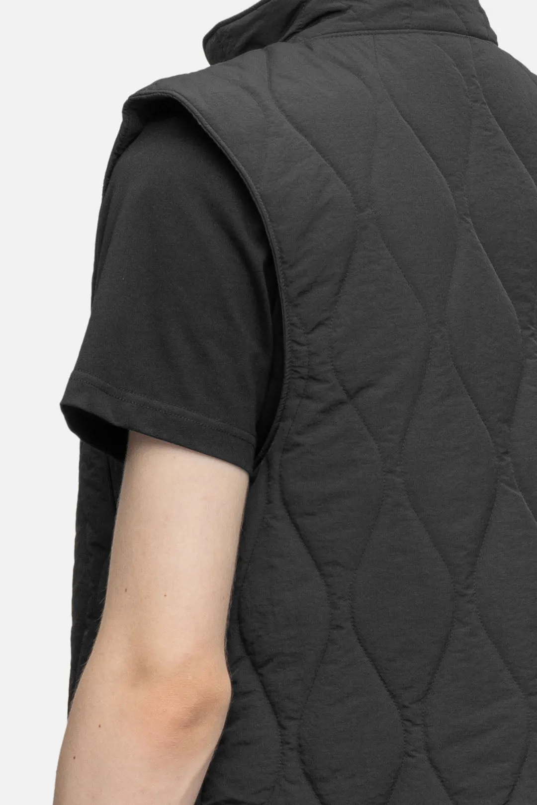 QUILTED VEST BLACK