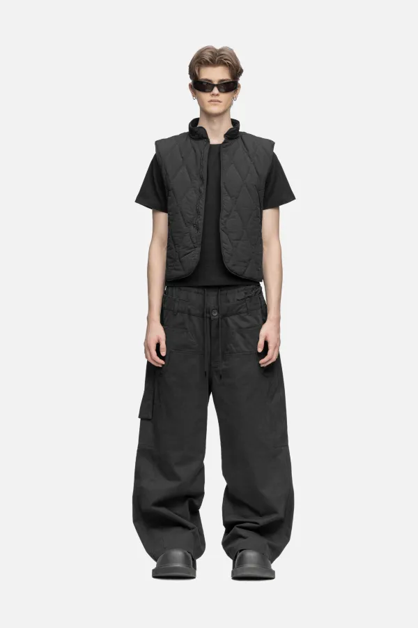 QUILTED VEST BLACK
