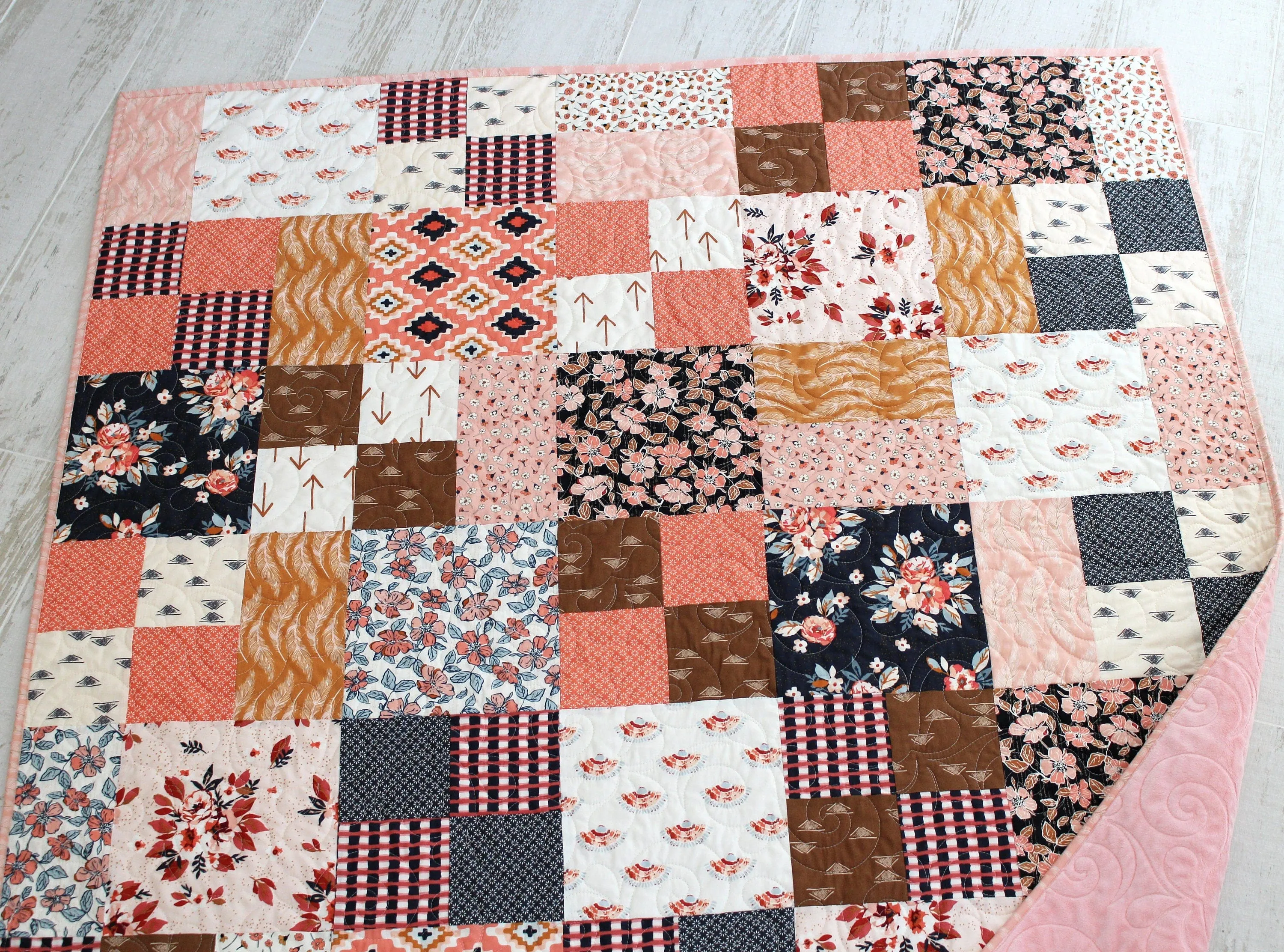 Quilts for Sale, Handmade Blanket, Home Decor, Minky Throw