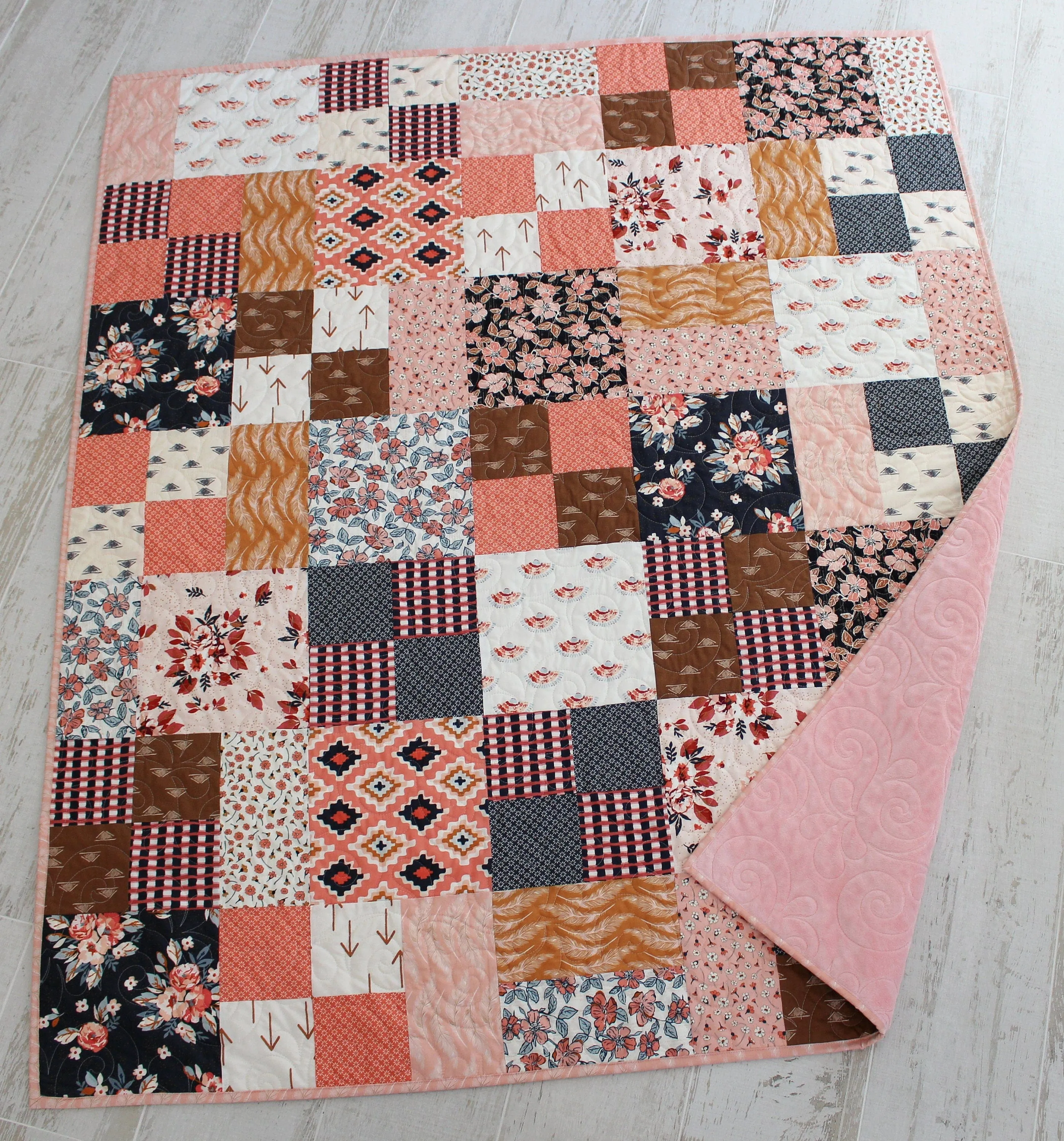 Quilts for Sale, Handmade Blanket, Home Decor, Minky Throw