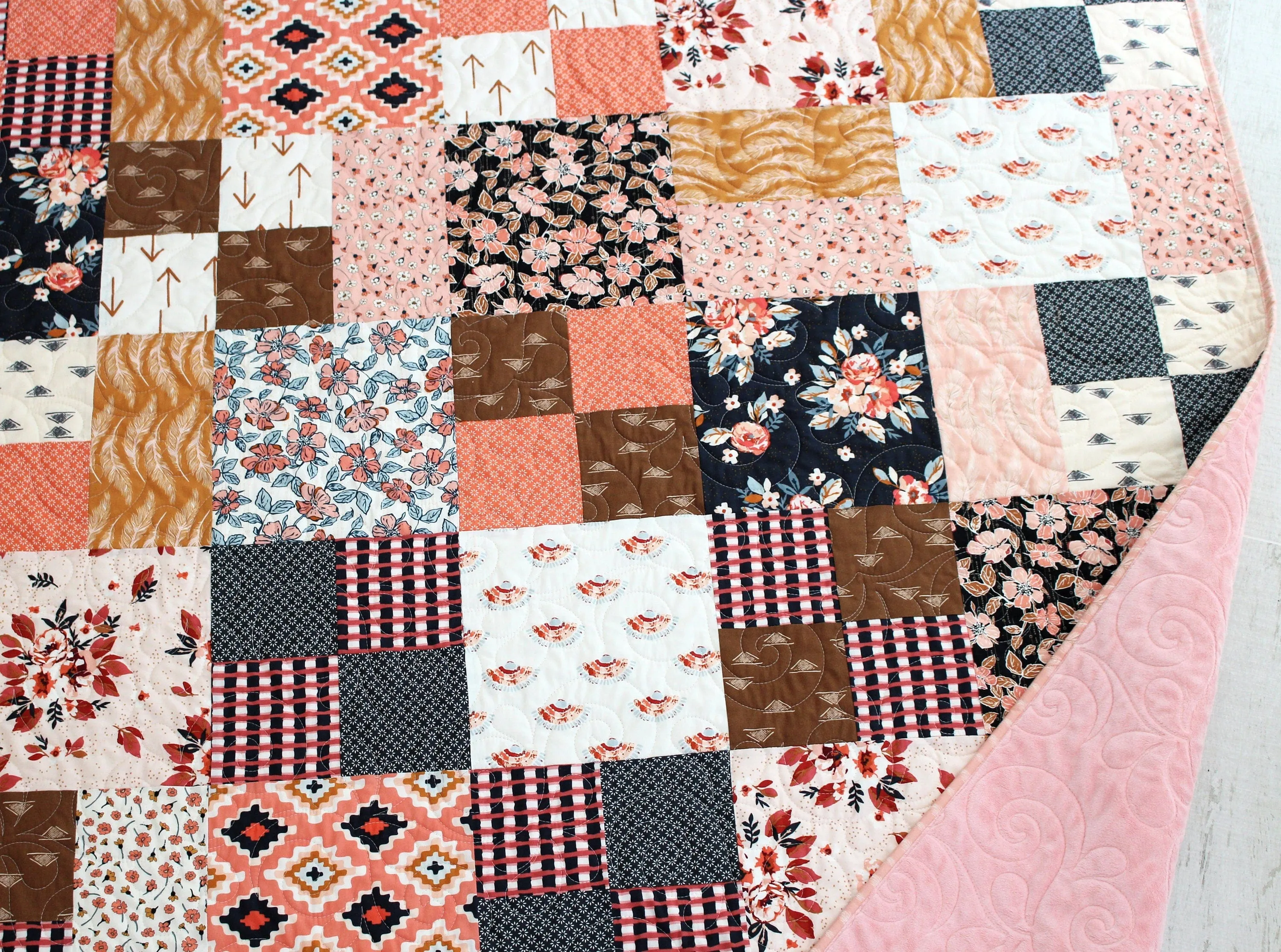 Quilts for Sale, Handmade Blanket, Home Decor, Minky Throw