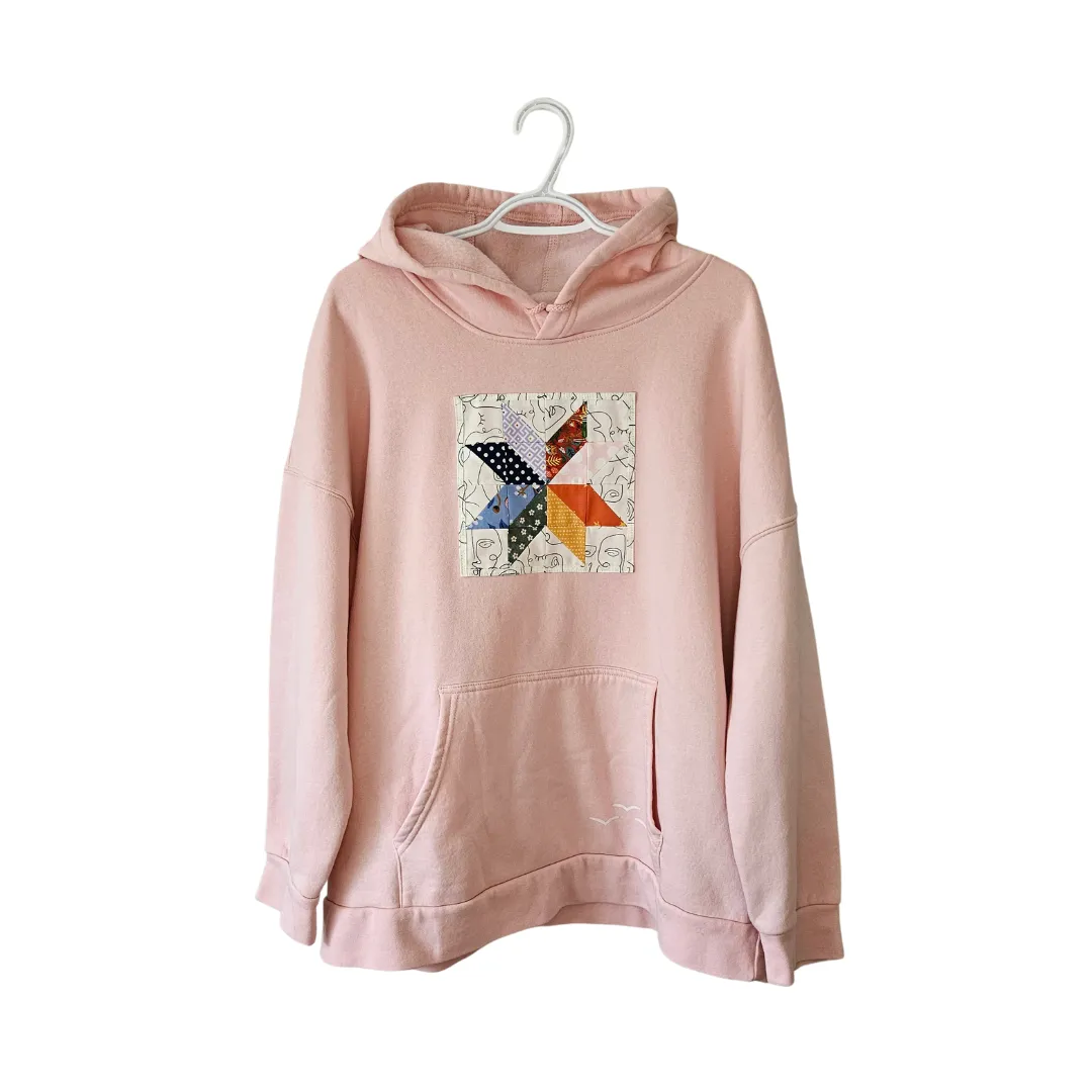 Rainbow Star Quilt Block Hoody