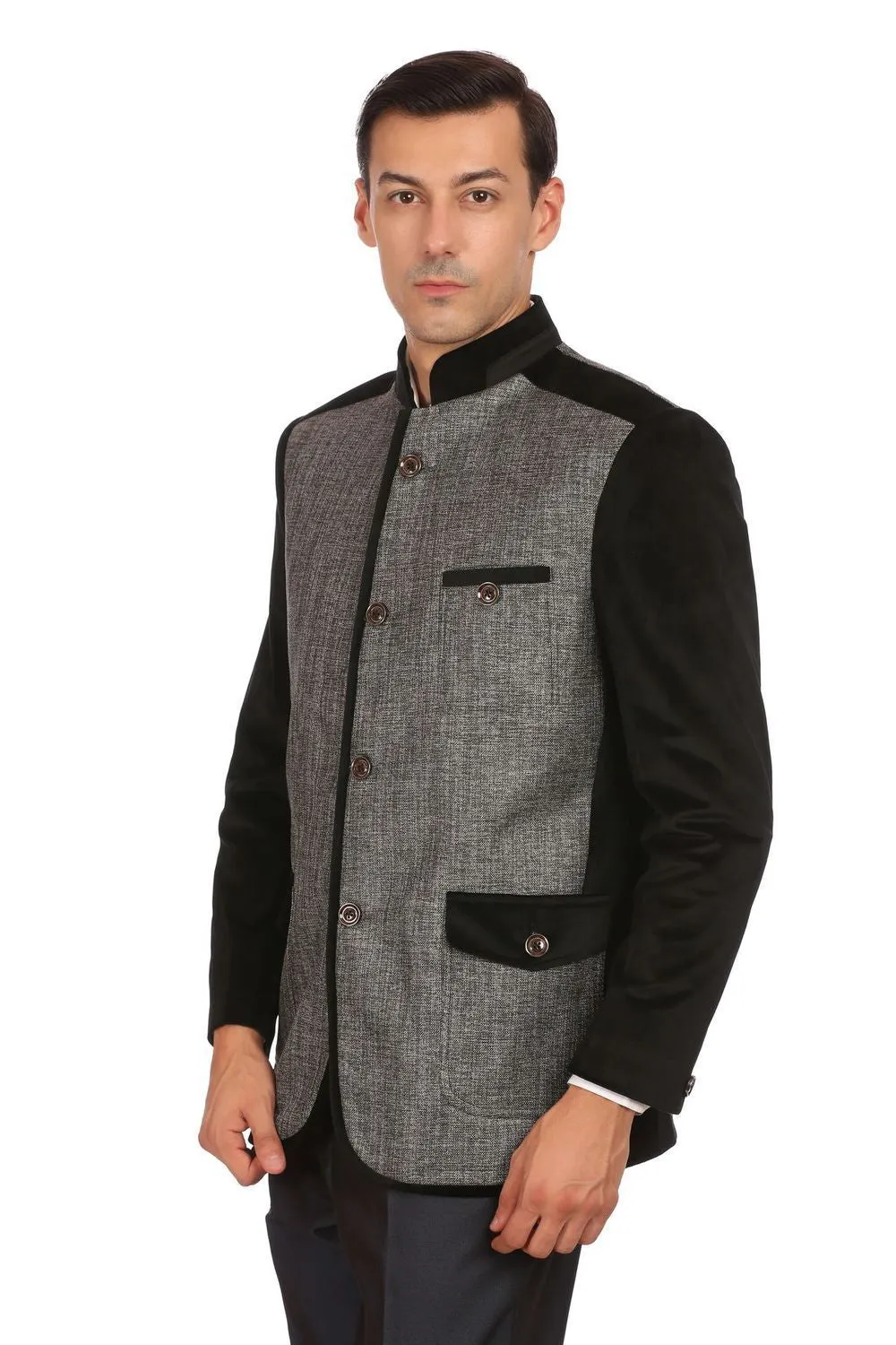 Rayon Grey Bandhgala
