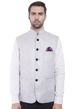 Rayon Grey Modi Nehru Jacket