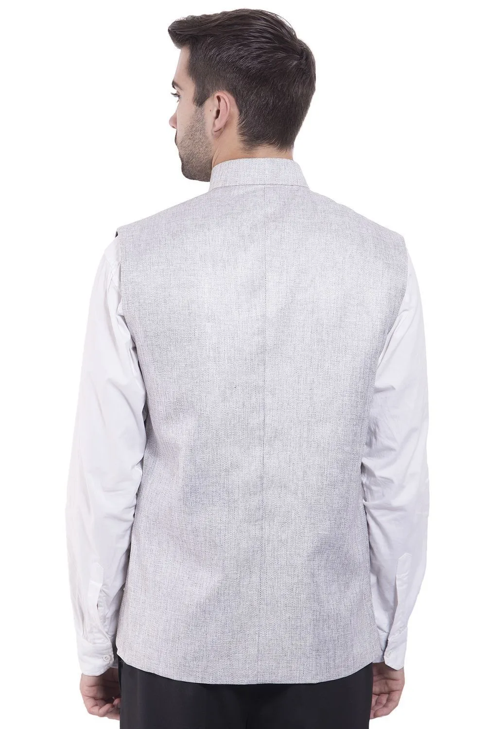 Rayon Grey Modi Nehru Jacket