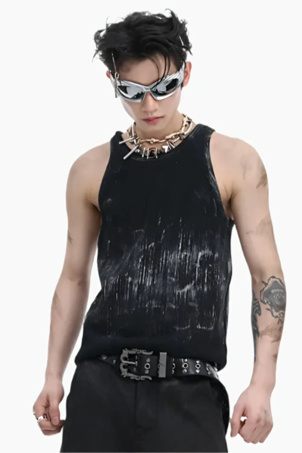 Rebel Wave Distressed Tank