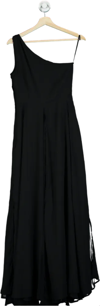 Religion Black One-Shoulder Maxi Dress UK 8
