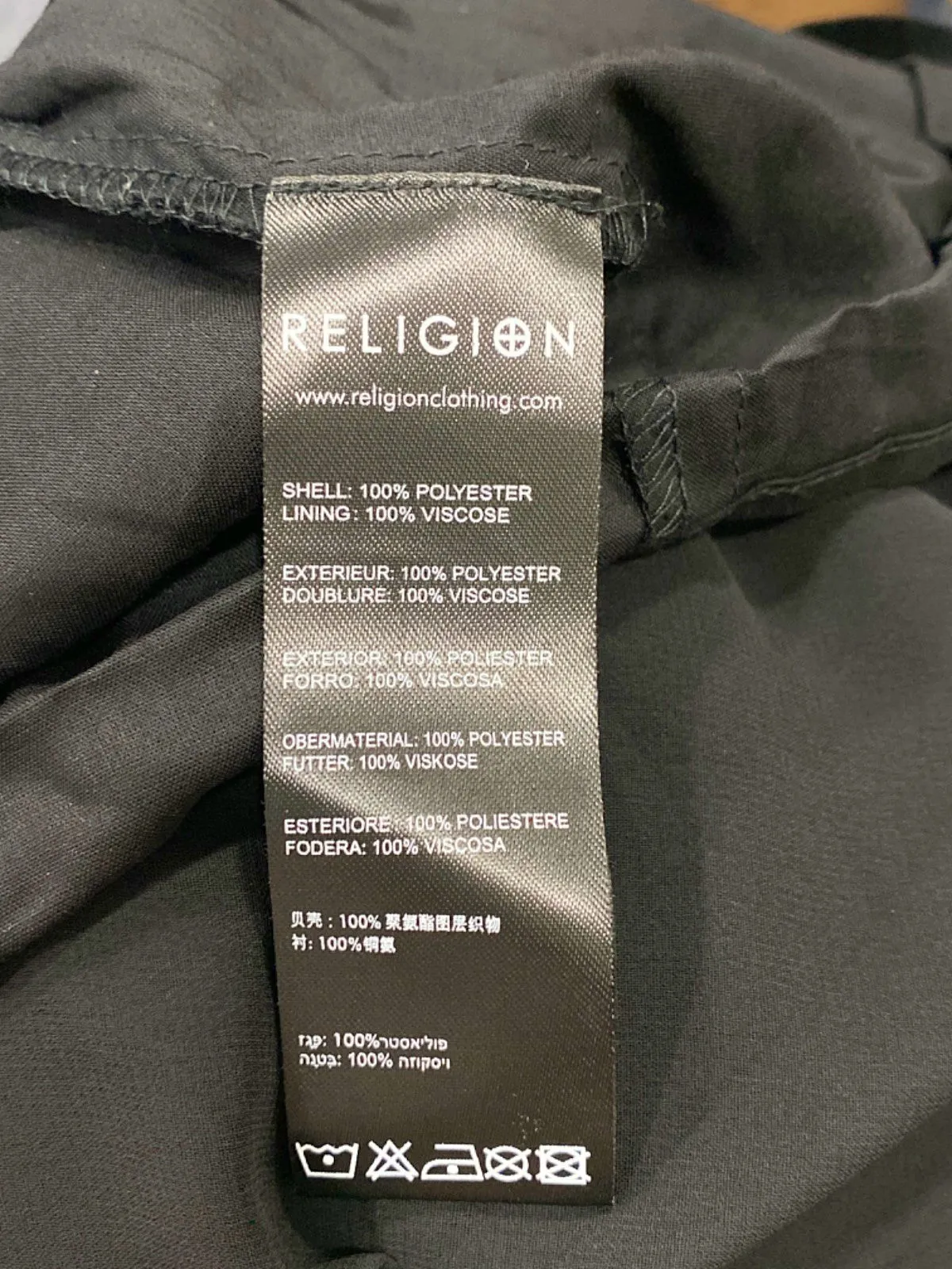 Religion Black One-Shoulder Maxi Dress UK 8