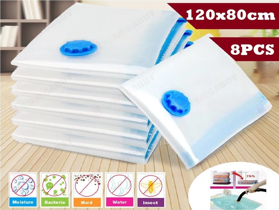 Reusable Vacuum Seal Travel Bag 80 x 120* 1pcs,4pcs,8pcs