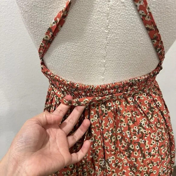 Revolve Faithfull The Brand Womens Floral Print V Neck Maxi Dress Sz 4 high slit