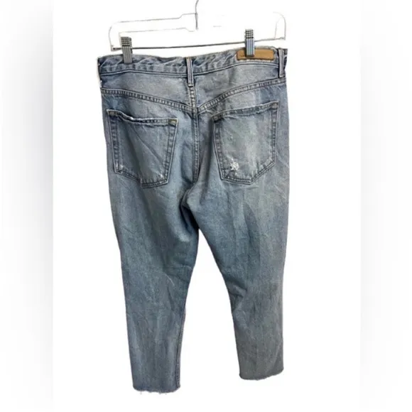 REVOLVE GRLFRND Karolina High Rise Straight Leg Crop 30 10