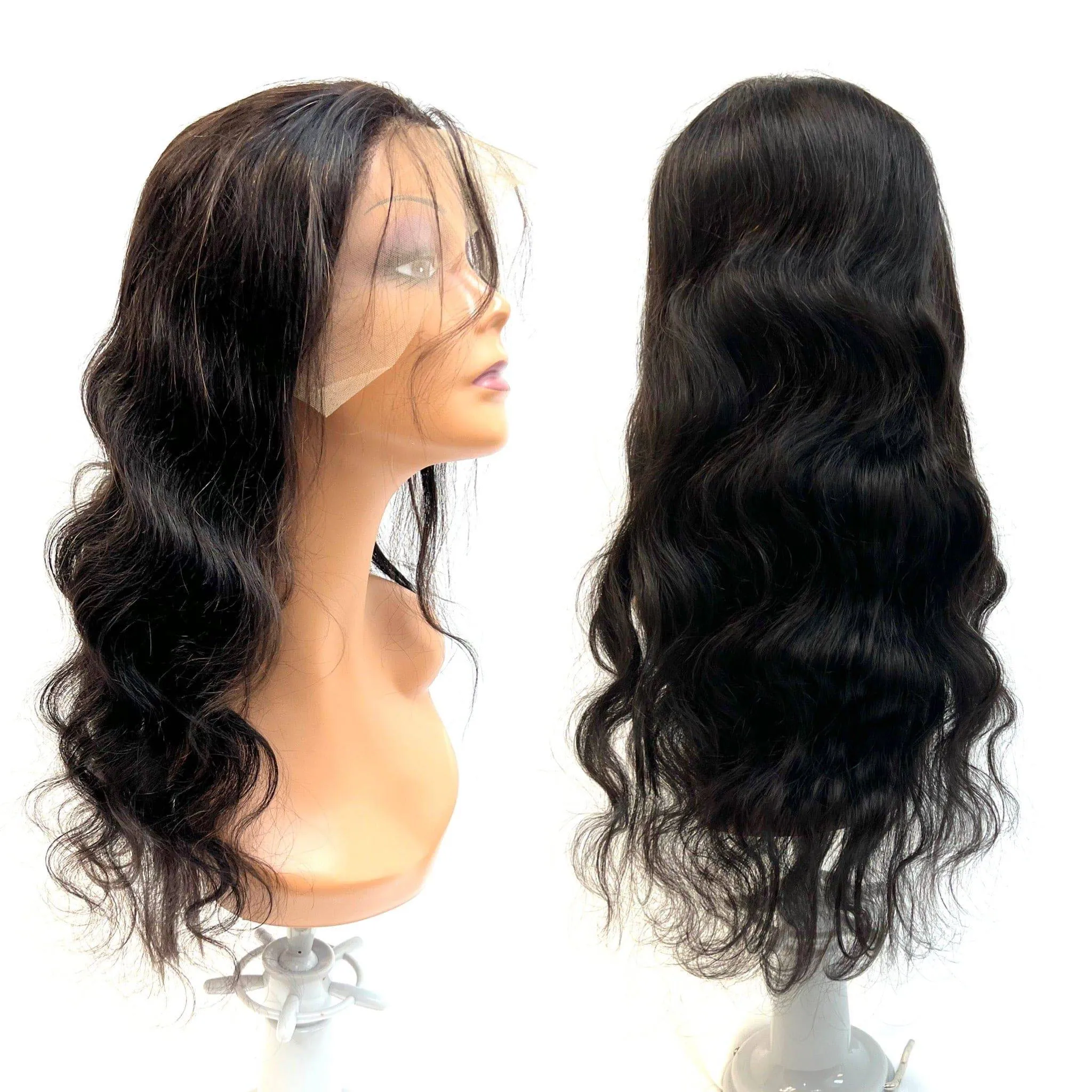 RIO Body Wave Human Hair Front Lace Wig - Natural Black