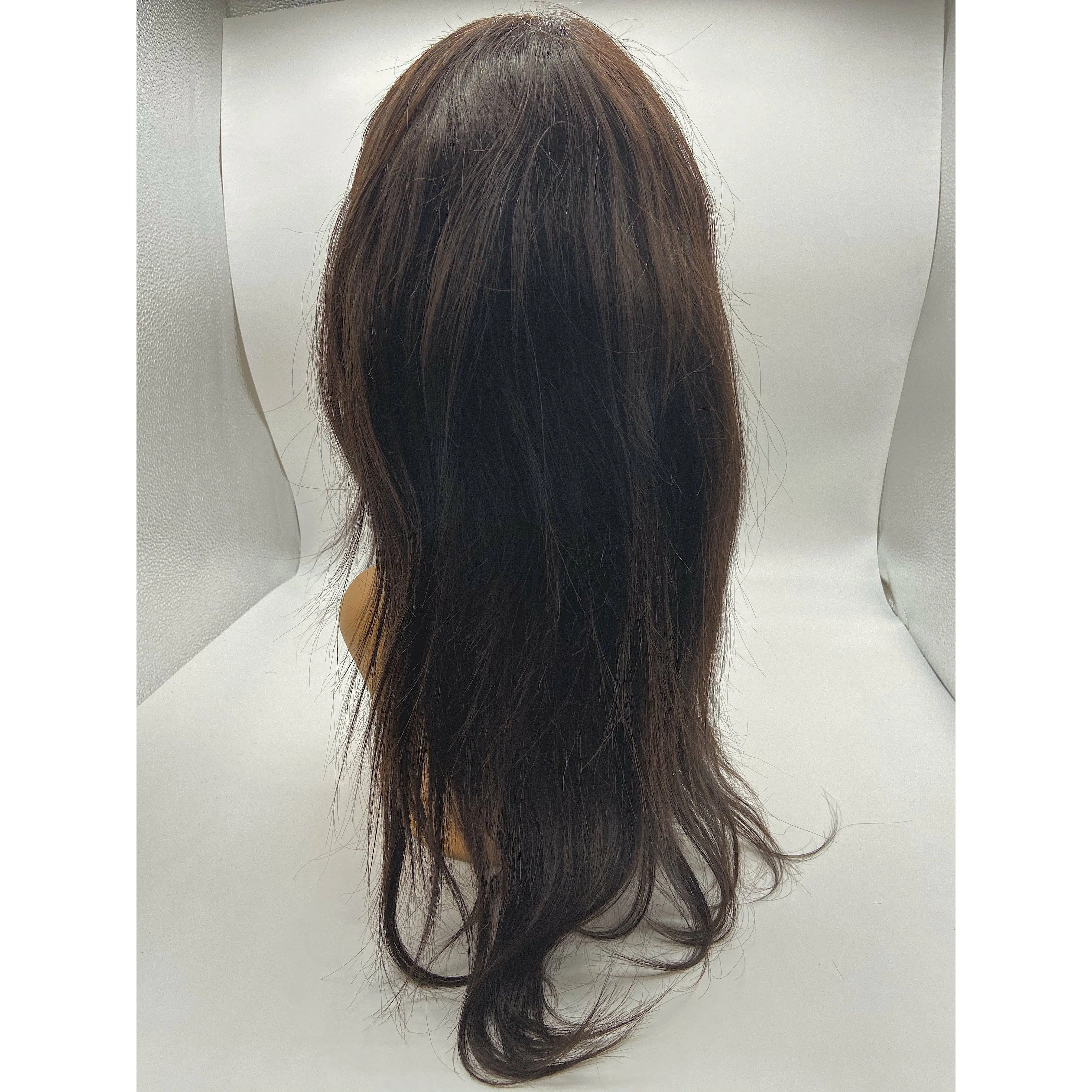 RIO Full Lace Human Hair Wig Straight  Natural Black -16''