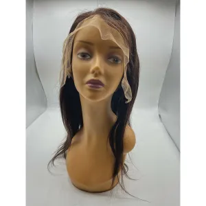 RIO Full Lace Human Hair Wig Straight  Natural Black -16''