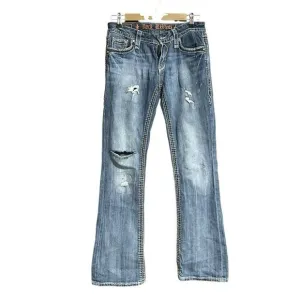 Rock Revival Donna Boot Cut Rocker Western Festival Distressed Rodeo Jeans 29