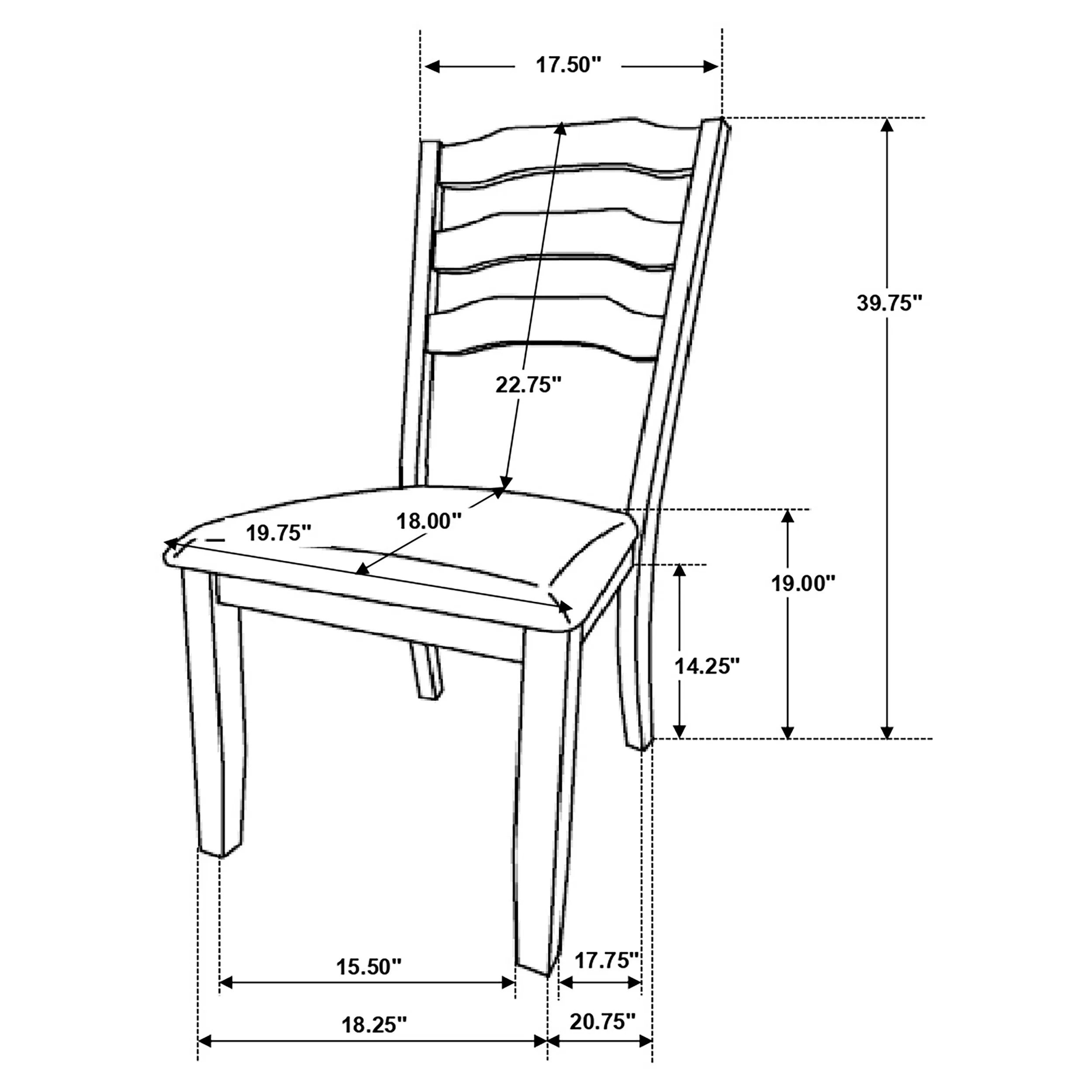 Ronnie Wood Dining Side Chair Rustic Cream (Set of 2)
