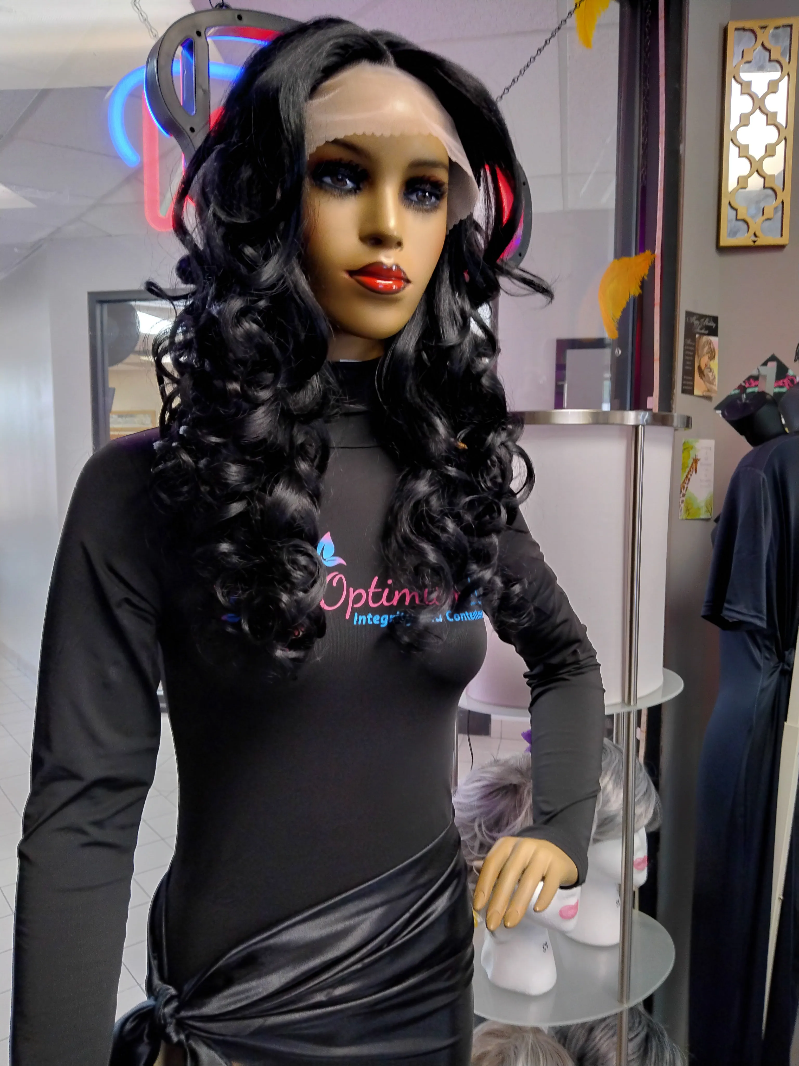 Roshelle HD Lace Synthetic Curly 28-inch Lace front Wigs $69