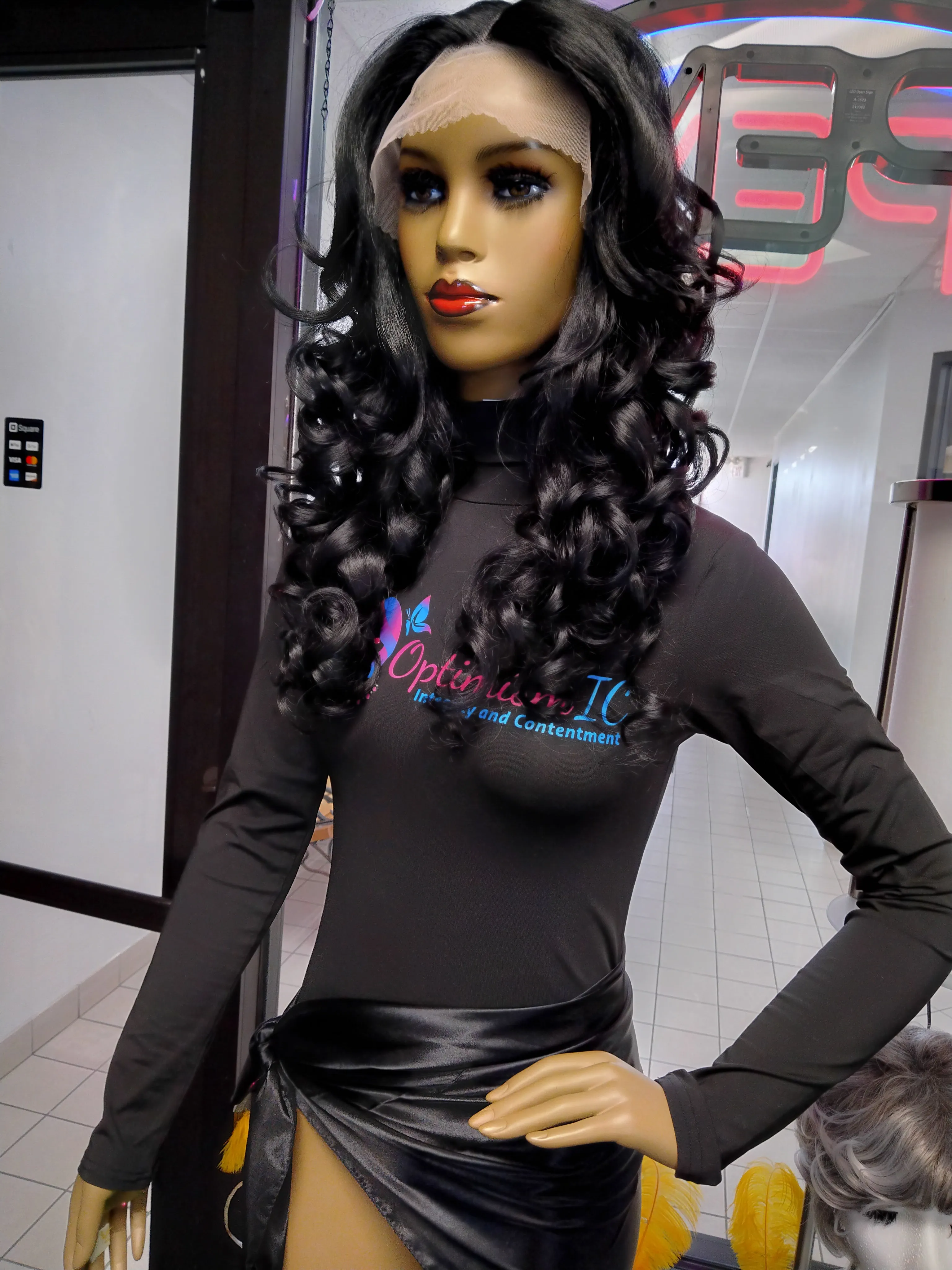 Roshelle HD Lace Synthetic Curly 28-inch Lace front Wigs $69