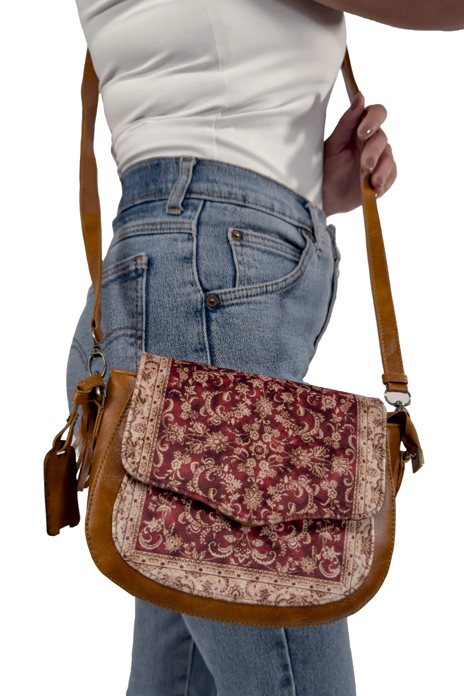 Ruby Tapestry Sofia Crossbody Bag